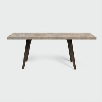 Made Goods Alder Rectangular Dining Table in Marble Top