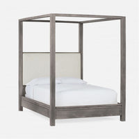 Made Goods Allesandro Boxy Canopy Bed in Liard Cotton Velvet
