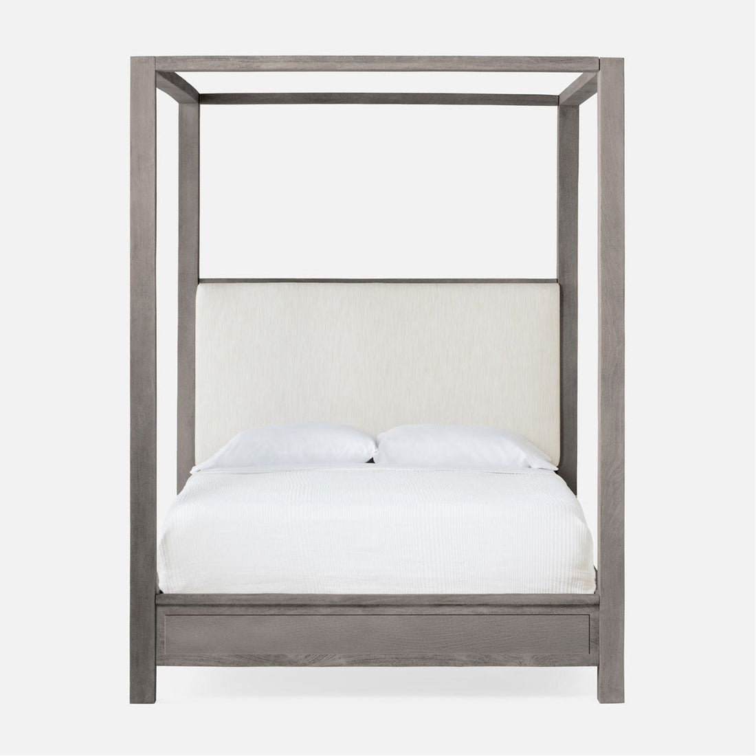 Made Goods Allesandro Boxy Canopy Bed in Garonne Leather