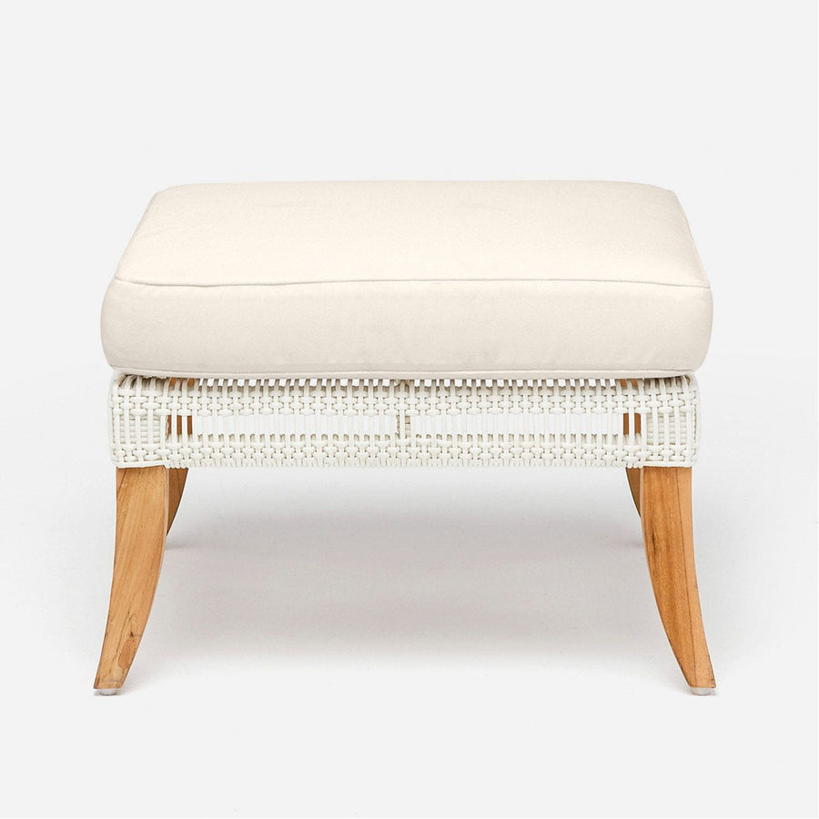 Made Goods Aurora Woven Outdoor Ottoman in Lambro Boucle