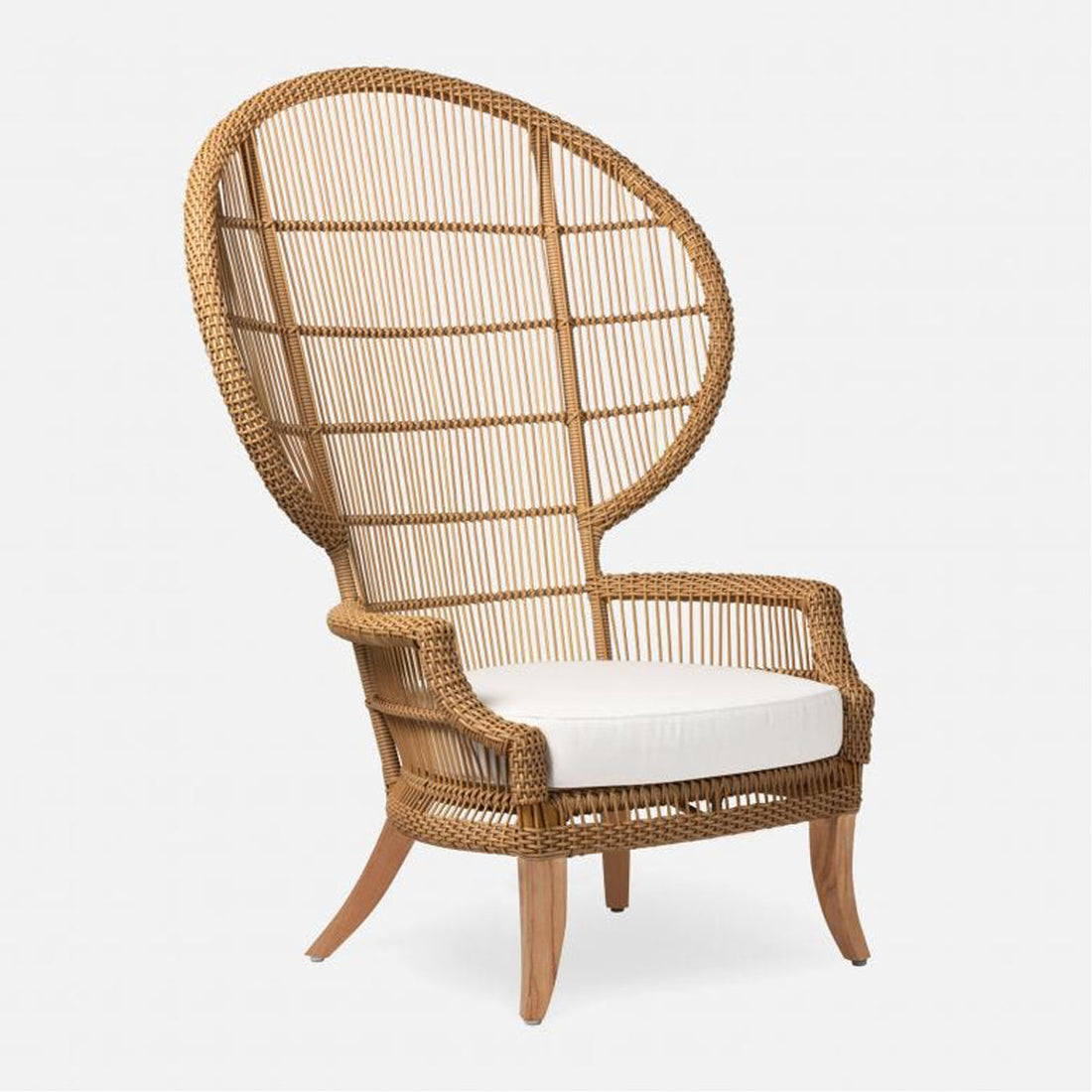 Made Goods Aurora Woven Wingback Outdoor Lounge Chair in Alsek Fabric