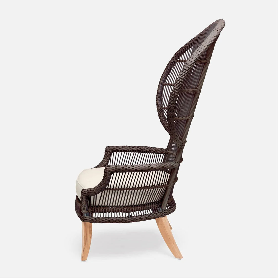 Made Goods Aurora Woven Wingback Outdoor Lounge Chair in Danube Fabric