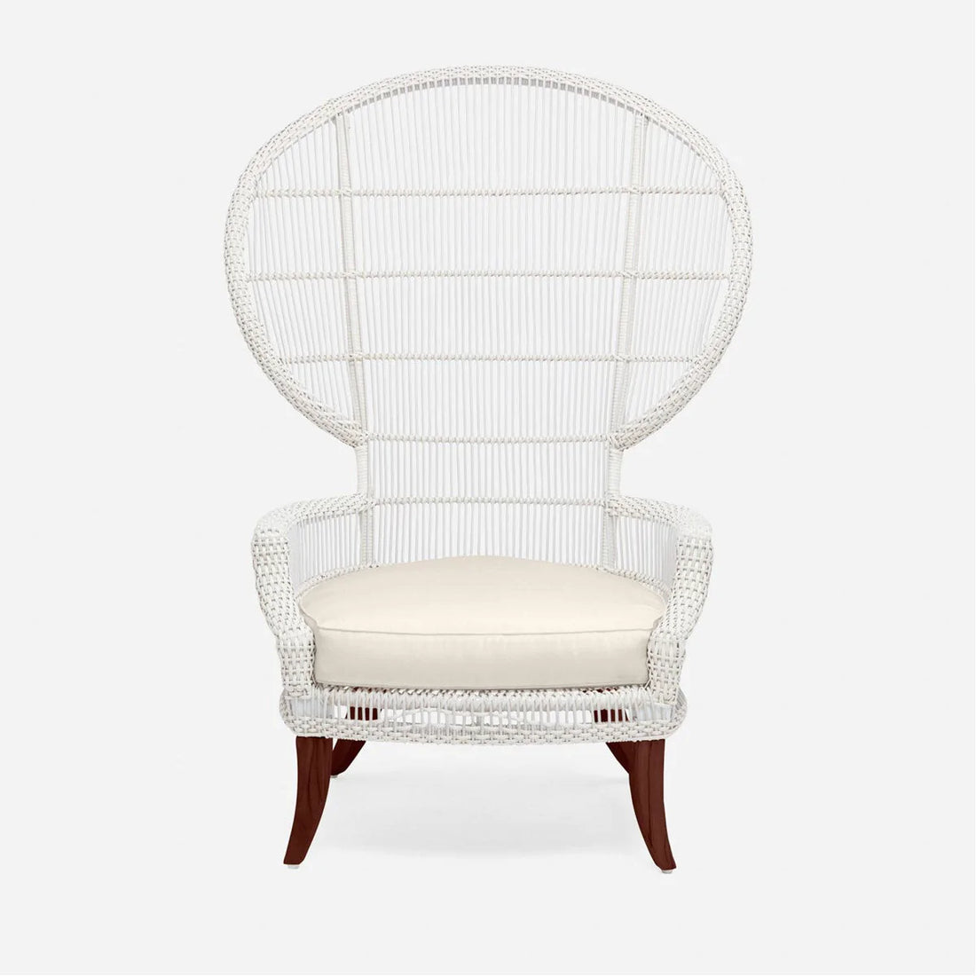 Made Goods Aurora Woven Wingback Outdoor Lounge Chair in Danube Fabric