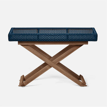 Made Goods Avanna Faux Wicker Teak Outdoor Console Table
