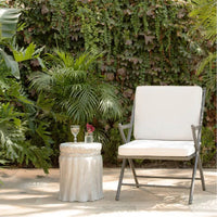 Made Goods Balta Metal Outdoor Dining Chair, Danube Fabric