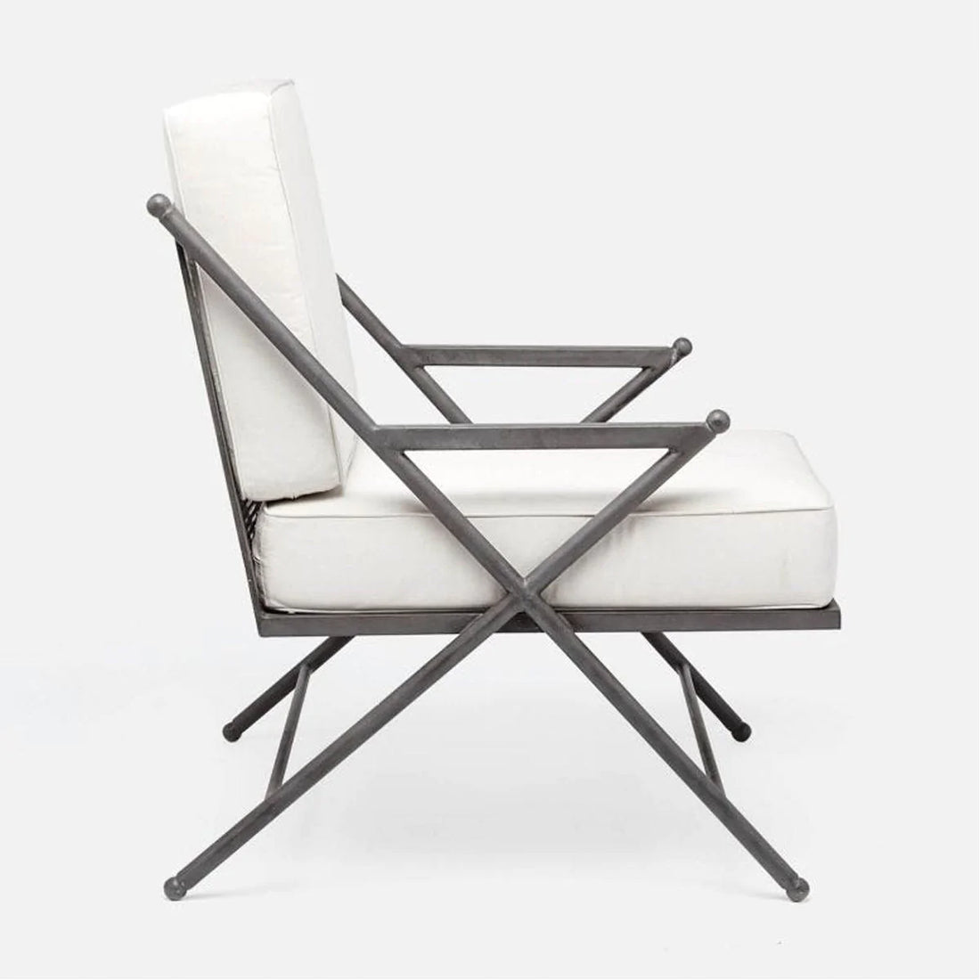Made Goods Balta Metal XL Outdoor Lounge Chair, Alsek Fabric