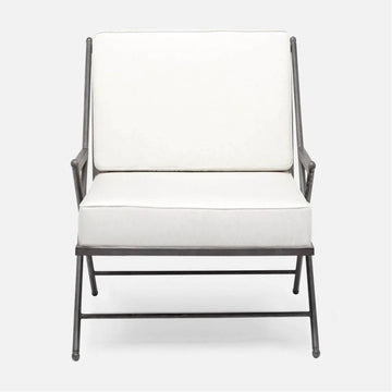 Made Goods Balta Metal XL Outdoor Lounge Chair, Danube Fabric