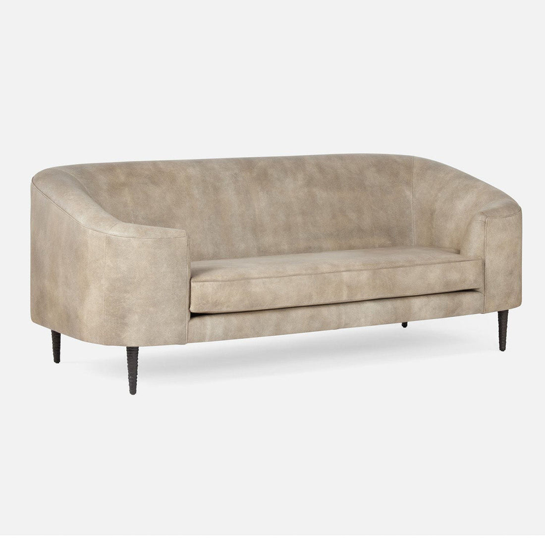 Made Goods Basset Contemporary Cabriole-Style Sofa, Severn Canvas