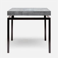 Made Goods Benjamin Floating Leg Side Table in Faux Shagreen