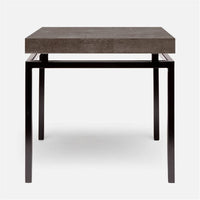 Made Goods Benjamin Floating Leg Side Table in Faux Shagreen