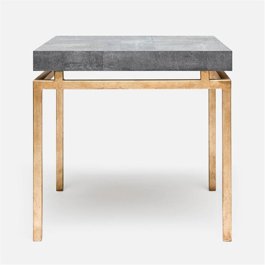 Made Goods Benjamin Floating Leg Side Table in Faux Shagreen