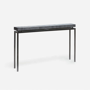 Made Goods Benjamin Narrow Console Table in Faux Horn