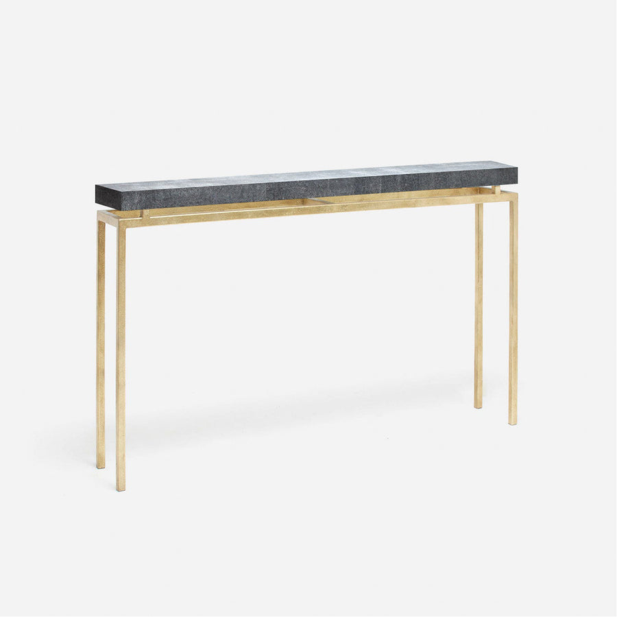 Made Goods Benjamin Narrow Console Table in Faux Horn