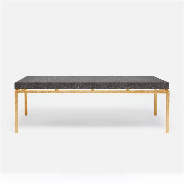 Made Goods Benjamin Floating Leg 52-Inch Coffee Table in Faux Linen