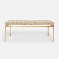 Made Goods Benjamin Floating Leg 52-Inch Coffee Table in Beige Crystal Stone Top