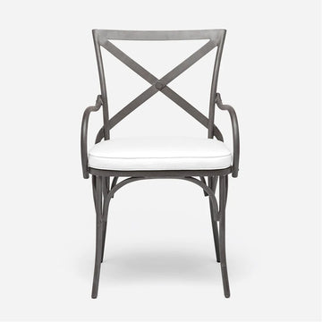 Made Goods Beverly Metal X-Back Outdoor Chair in Clyde Fabric
