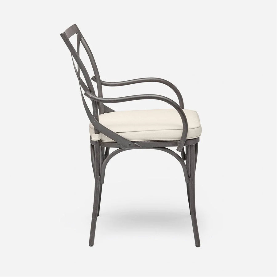 Made Goods Beverly Metal X-Back Outdoor Chair, Weser Fabric