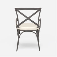 Made Goods Beverly Metal X-Back Outdoor Chair, Weser Fabric