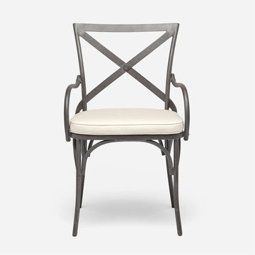 Made Goods Beverly Metal X-Back Outdoor Chair, Pagua Fabric