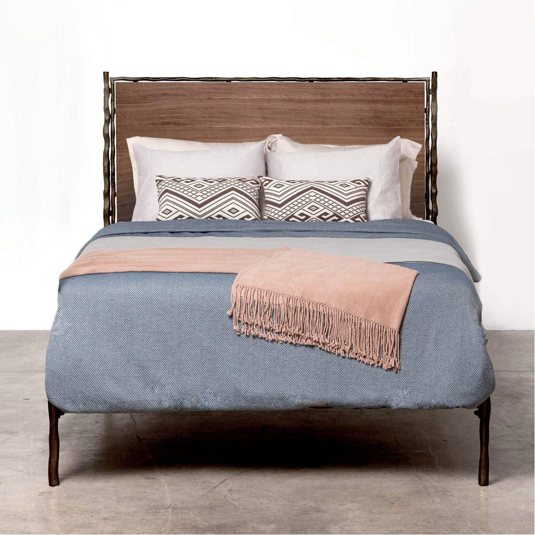 Made Goods Brennan Textured Bed in Clyde Fabric