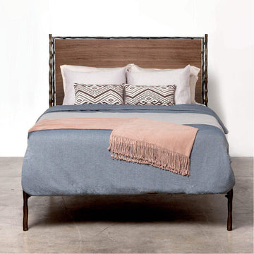 Made Goods Brennan Textured Queen Bed in Rhone Leather