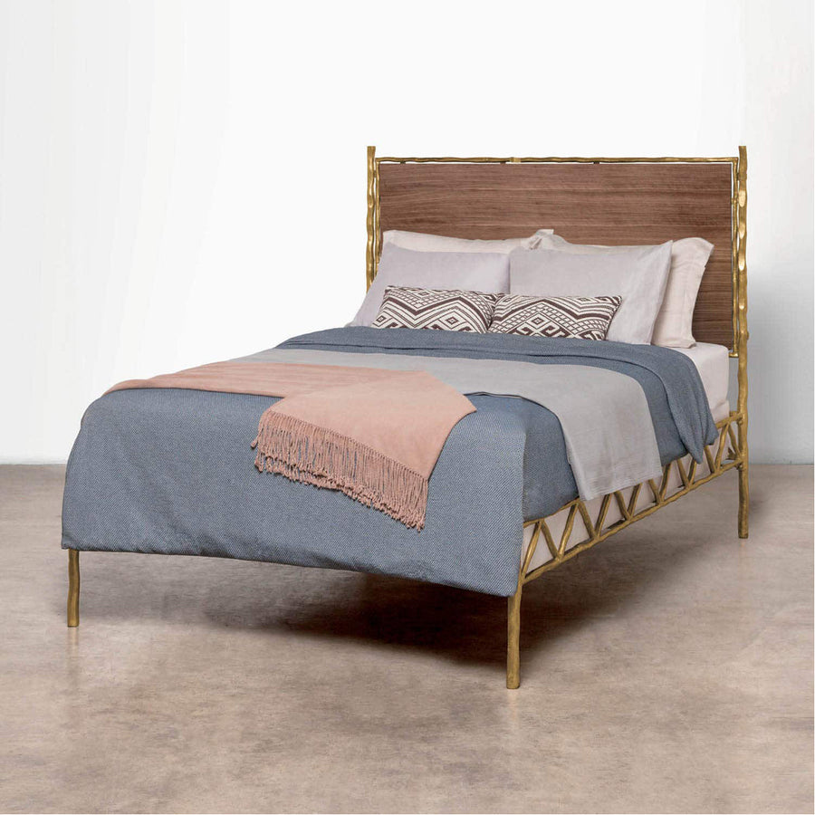 Made Goods Brennan Textured Queen Bed in Marano Lambskin