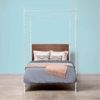 Made Goods Brennan Short Canopy Bed in Lambro Boucle