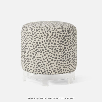Made Goods Briar Upholstered Stool in Bassac Shagreen Leather