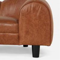 Made Goods Caldwell Scalloped Sofa in Rhone Full-Grain Leather