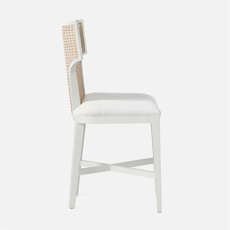 Made Goods Carleen Wingback Cane Counter Stool in Weser Fabric