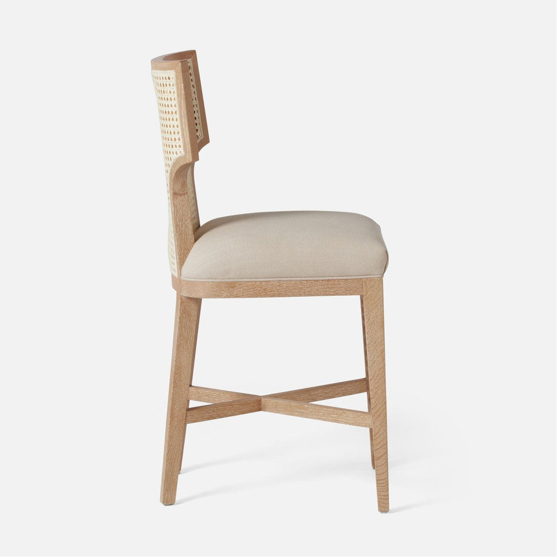 Made Goods Carleen Wingback Cane Counter Stool in Clyde Fabric