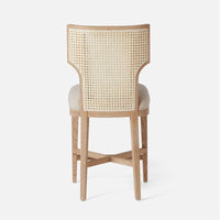 Made Goods Carleen Wingback Cane Counter Stool in Ettrick Cotton Jute