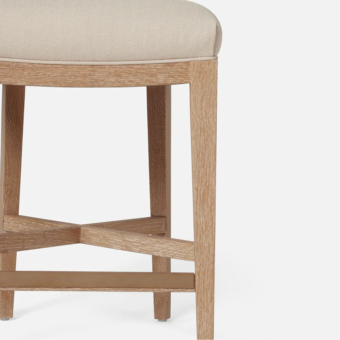 Made Goods Carleen Wingback Cane Counter Stool in Danube Fabric