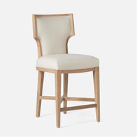 Made Goods Carleen Wingback Counter Stool in Ettrick Cotton Jute
