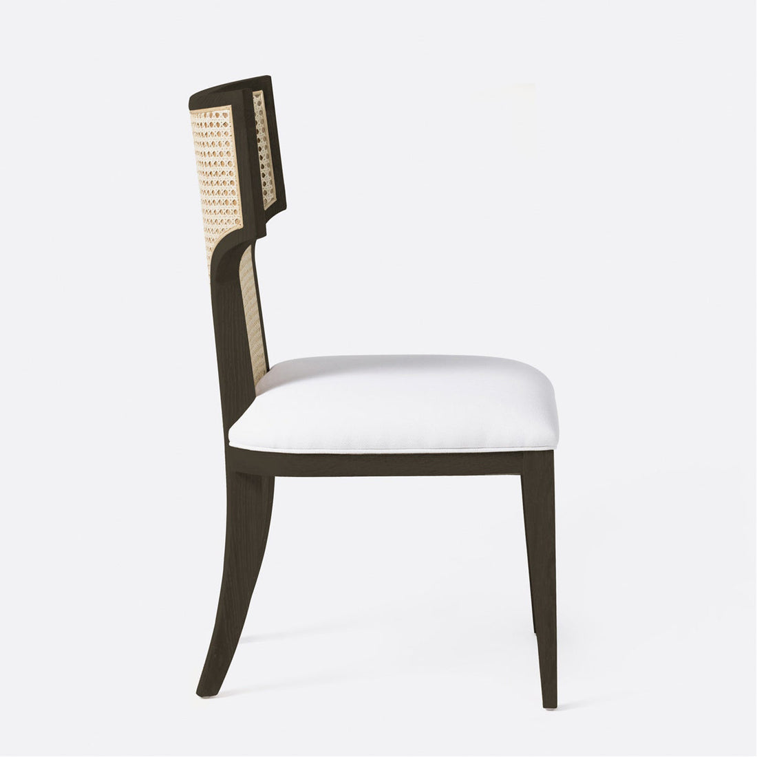 Made Goods Carleen Wingback Cane Dining Chair in Weser Fabric