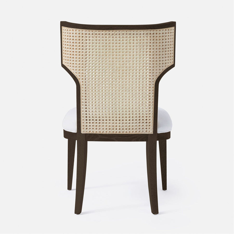 Made Goods Carleen Wingback Cane Dining Chair in Clyde Fabric