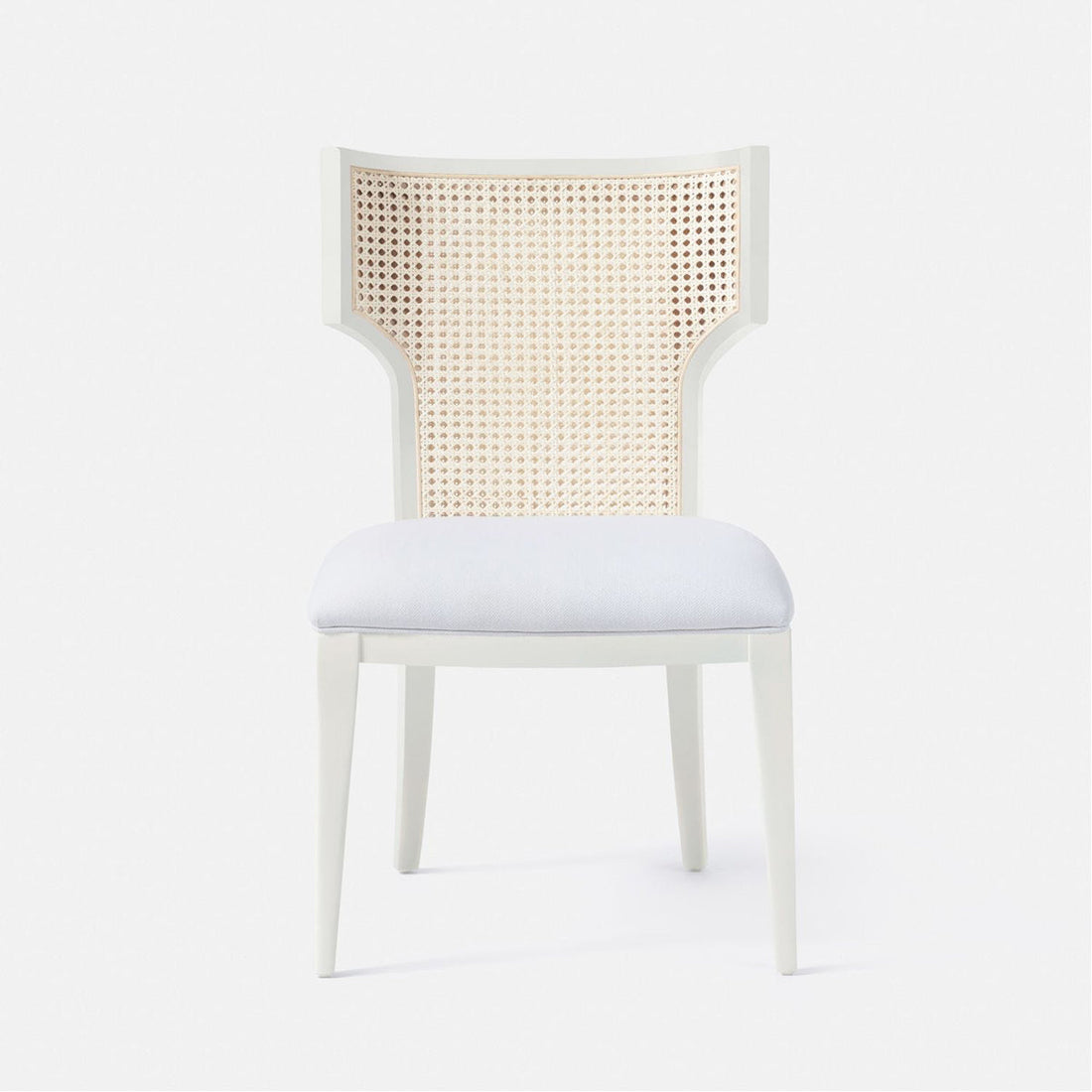 Made Goods Carleen Wingback Cane Dining Chair in Ettrick Cotton Jute