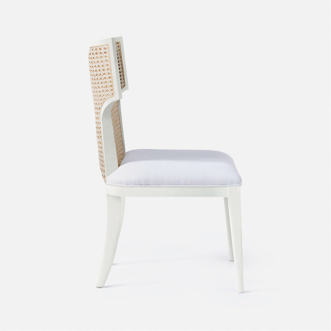 Made Goods Carleen Wingback Cane Dining Chair in Clyde Fabric