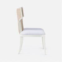 Made Goods Carleen Wingback Cane Dining Chair in Weser Fabric