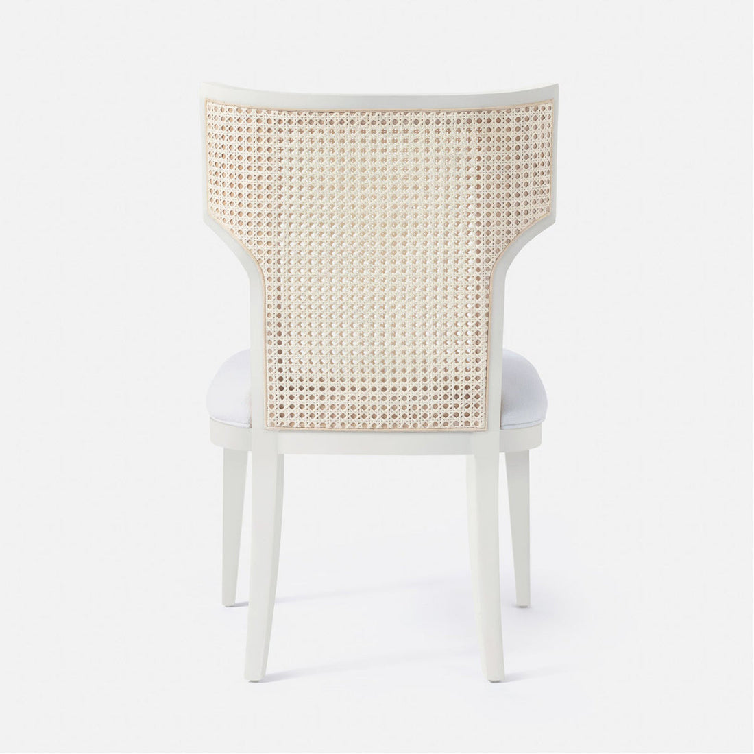 Made Goods Carleen Wingback Cane Dining Chair in Clyde Fabric