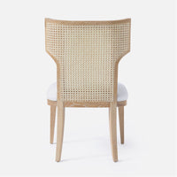 Made Goods Carleen Wingback Cane Dining Chair in Aras Mohair