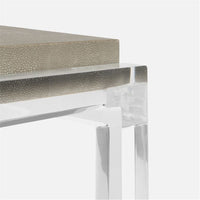 Made Goods Cassian Acrylic Side Table in Realistic Faux Shagreen