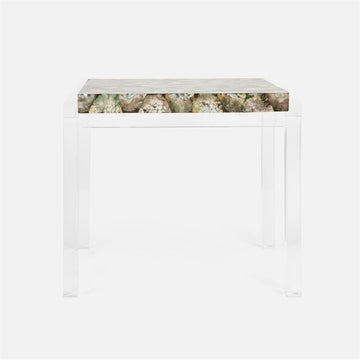 Made Goods Cassian Acrylic Side Table in Shell
