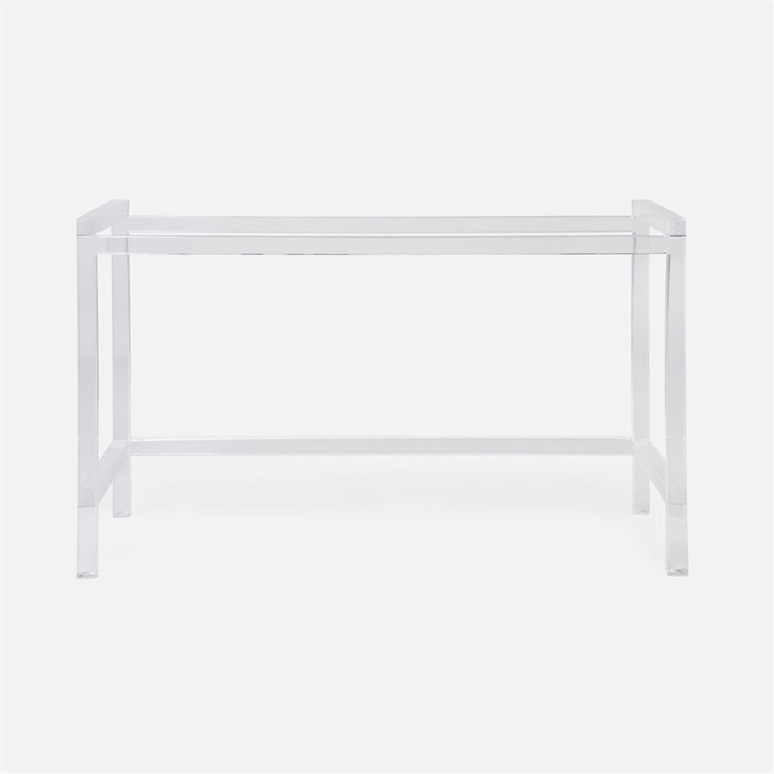 Made Goods Cassian Acrylic Console Table with Realistic Faux Shagreen Top