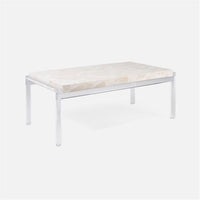 Made Goods Cassian Acrylic Coffee Table with Beige Crystal Stone Top