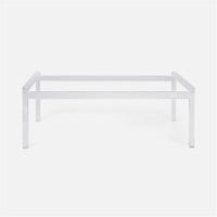 Made Goods Cassian Acrylic Coffee Table with Charcoal Faux Linen Top