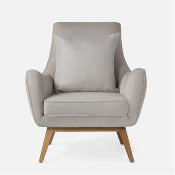 Made Goods Colten Upholstered Lounge Chair in Dark Gray Wood