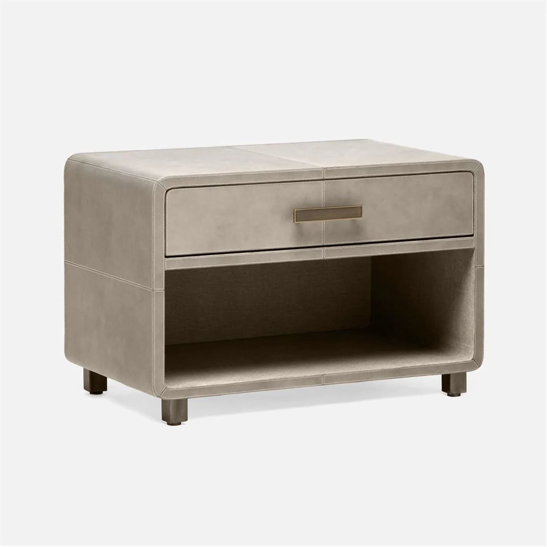 Made Goods Dante Leather 22-Inch Double Nightstand