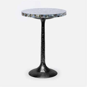 Made Goods Delancy Bistro Side Table in Resin and Shell
