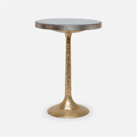 Made Goods Delancy Bistro Side Table in Antiqued Mirror
